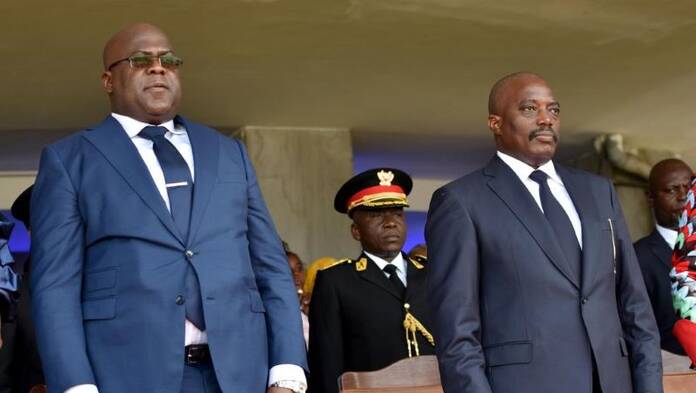 Tshisekedi Kabila Ceremonie Passation Pouvoir Vue Tribune