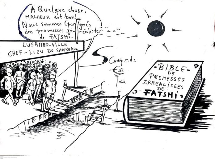 caricature lusambo ville épargné des promesses de fatshi
