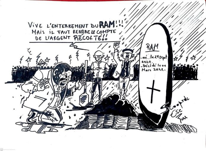 caricature enterrement ram