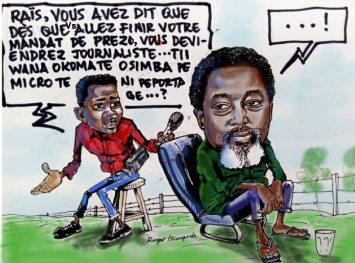 caricature joseph kabila pas journaliste récupéré