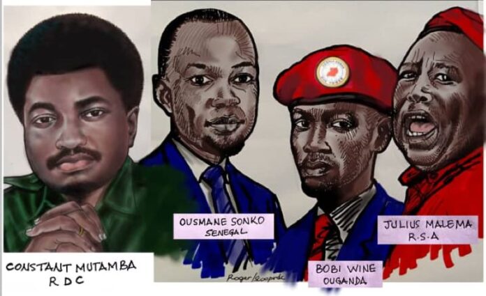 caricature constant mutamba et les opposants africains