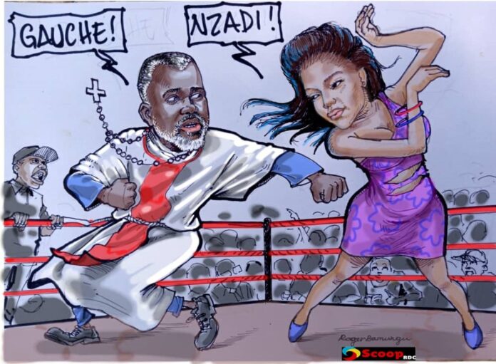 caricature israel mutombo et maria ntumba