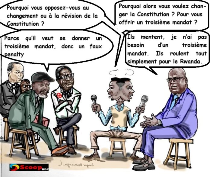 caricature fatshi et les opposants sur la constitution