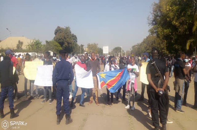 manifestants de tshiamilemba